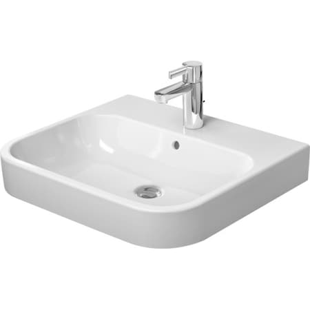 FurnWashbasin 23 Happy D.2 W/Overflow+FucetDk, 3 Holes Wh